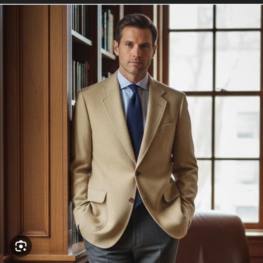 Vintage‎ USA Christian brooks camel hair blazer sport coat